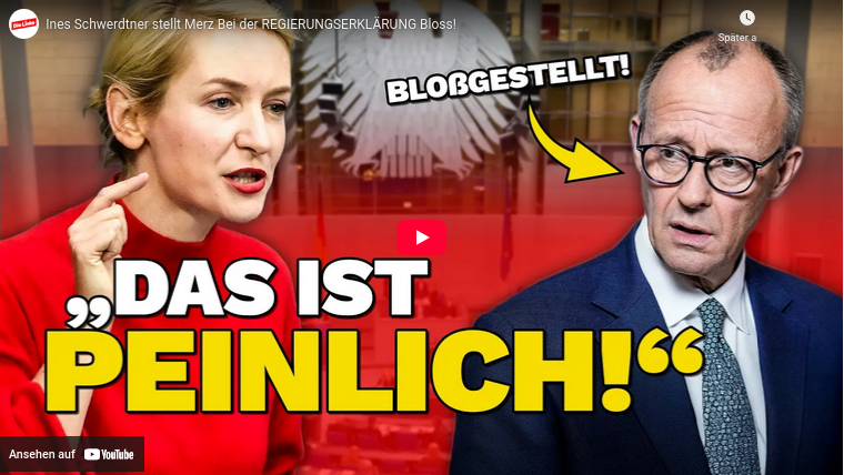 Ines Schwerdtner stellt Merz bei Regierungserklärung bl0ß